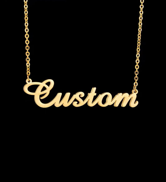 MY VIBE FASHION JEWELRY Customized Stainless Steel Golden Name Necklace