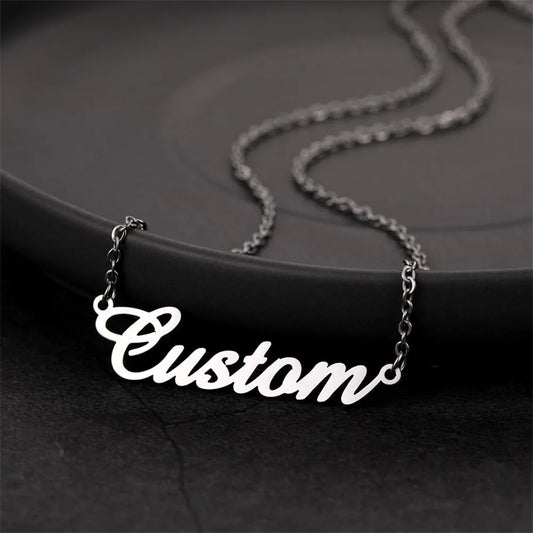 MY VIBE FASHION JEWELRY Customized Stainless Steel Golden Name Necklace